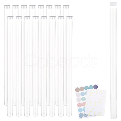 20Pcs Transparent Tube Plastic Bead Containers with Lid DIY-PH0023-40B-1