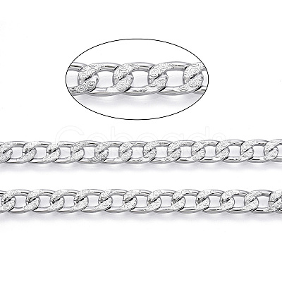 Aluminium Textured Cuban Link Chains CHA-T001-41S-1