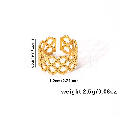 201 Stainless Steel Ring Link Chain Cuff Rings FS-WG16057-31-1
