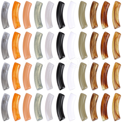88Pcs 11 Colors Opaque Acrylic Beads MACR-PA0001-89-1