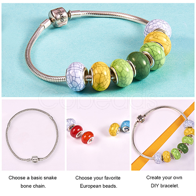 Imitation Turquoise Style Resin European Beads X-OPDL-Q132-M-1