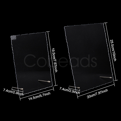 Nbeads 2 Sets 2 Styles Rectangle Transparent Acrylic Nail Art Display Board ODIS-NB0001-35-1