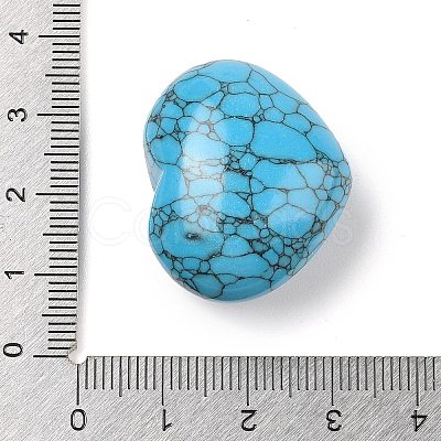 Synthetic Turquoise Love Heart Stone G-I367-03F-1