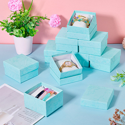 Square Paper Jewelry Bracelet Gift Boxes CON-TAC0010-91E-1