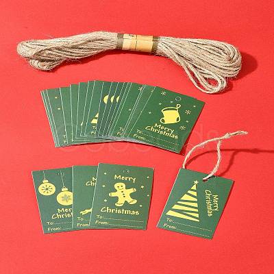 100Pcs Rectangle Paper Gift Tags CDIS-FS0001-19B-1
