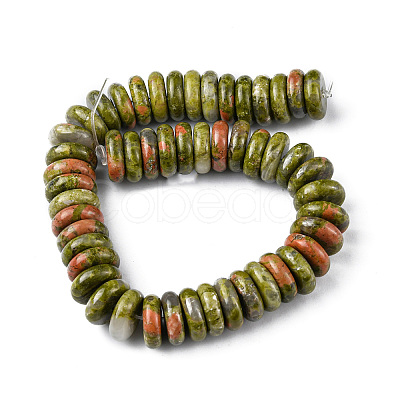 Natural Unakite Beads Strands G-F743-06D-1