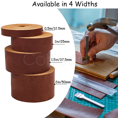 2M Flat AB Grade Cowhide Leather Cord AJEW-WH0479-73E-02-1