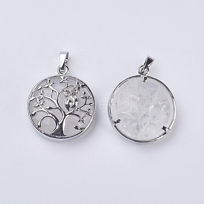 Natural Quartz Crystal Pendants G-K234-E13-1