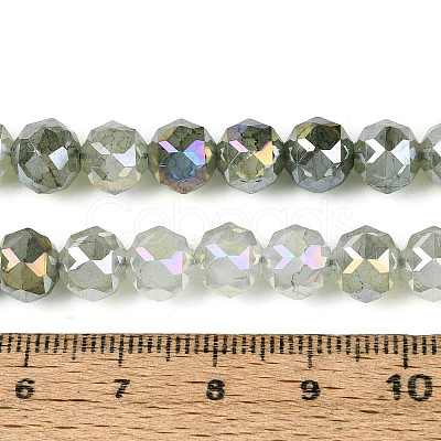 Anti-Tarnish Electroplate Glass Beads Strands GLAA-N064-8mm-13-1
