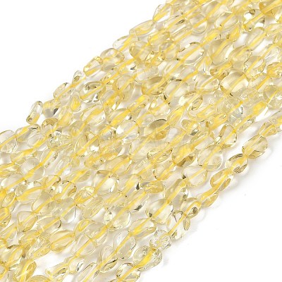 Natural Lemon Quartz(Heated) Beads Strands G-Q060-D07-1