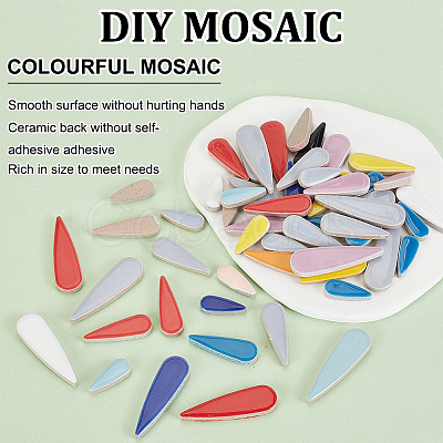 Porcelain Cabochons PORC-WH0010-07-1