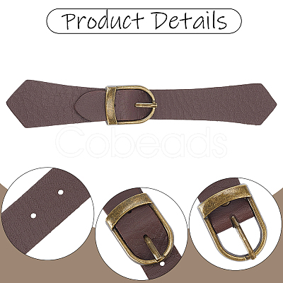 6 Sets PU Leather Toggle Buckles FIND-CL0002-15B-1