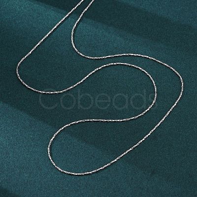 Brass Boston Link Chain Necklaces for Women NJEW-D302-02P-1