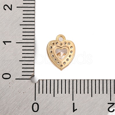 Brass Micro Pave Cubic Zirconia Charms KK-Z066-05G-02-1