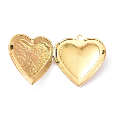 Ion Plating(IP) 304 Stainless Steel Locket Pendants STAS-P291-06G-1
