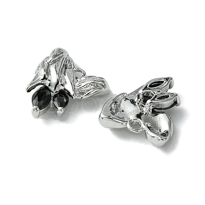Brass Heart Charms KK-D092-02P-01-1