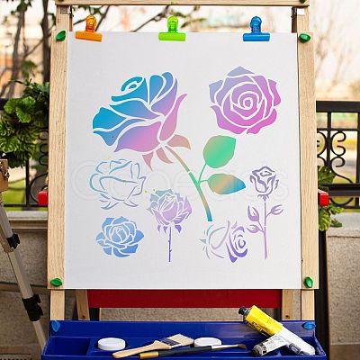 Gorgecraft 2Pcs 2 Styles Plastic Drawing Painting Stencils Templates DIY-GF0006-01B-1