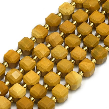 Natural Yellow Mookaite Beads Strand G-I376-D53-01-1