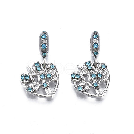 Rack Plating Alloy European Dangle Charms MPDL-N039-220A-1