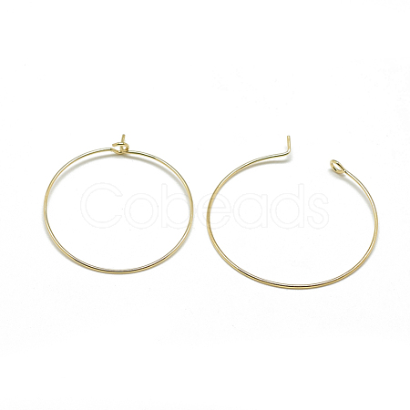 Brass Hoop Earrings KK-T032-015G-1