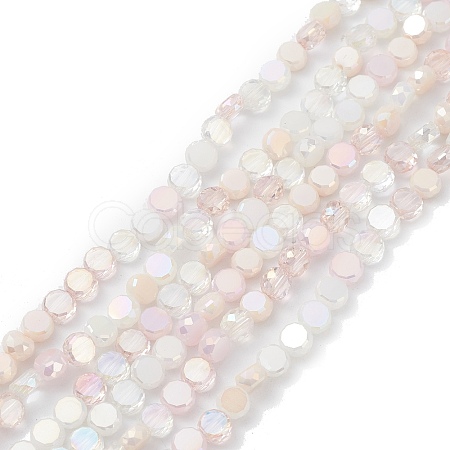 Gradient Color Electroplate Glass Bead Strands GLAA-E042-03E-1