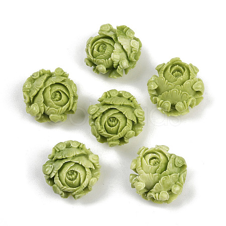 Synthetic Coral Dyed Carved Beads SHEL-D001-01B-1