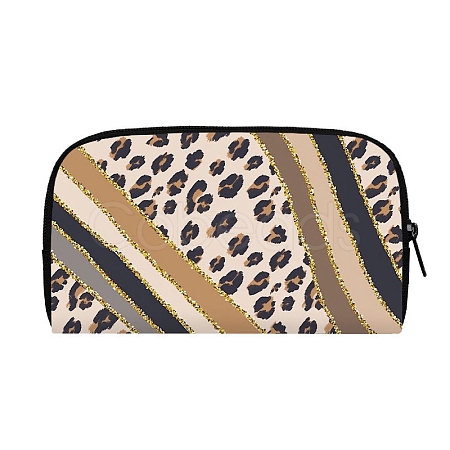 Cow Print Polyester Wallets with Zipper for Women's Bags PW-WG22187-04-1