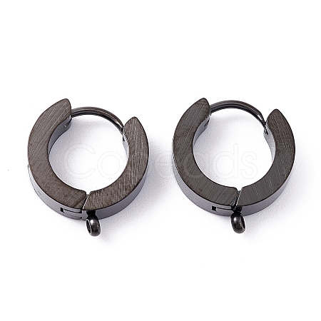 304 Stainless Steel Huggie Hoop Earrings Findings X-STAS-I167-01B-EB-1