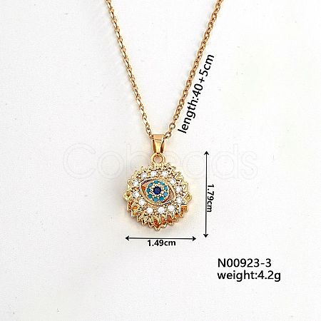 Simple and Versatile Brass Pendant Necklacs DU3795-3-1