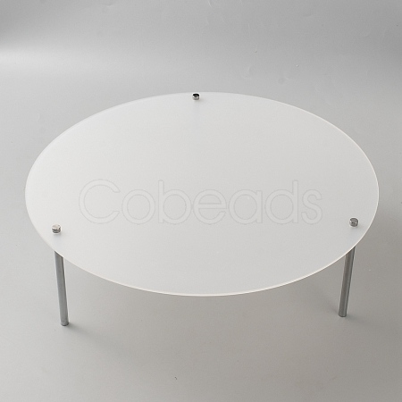 Acrylic Round Dessert Display Easels ODIS-WH0030-262C-1