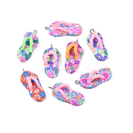 Handmade Polymer Clay Pendants X-PORC-S1007-48-1