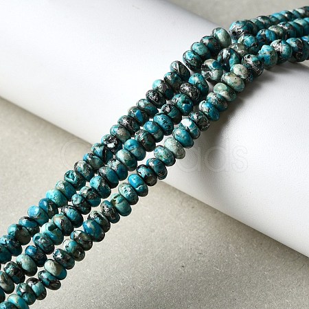 Synthetic Silver Line Turquoise Beads Strands G-L617-E03-2x4mm-1