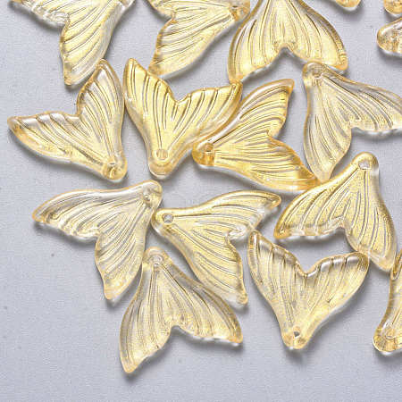 Transparent Spray Painted Glass Pendants X-GLAA-S190-009A-04-1