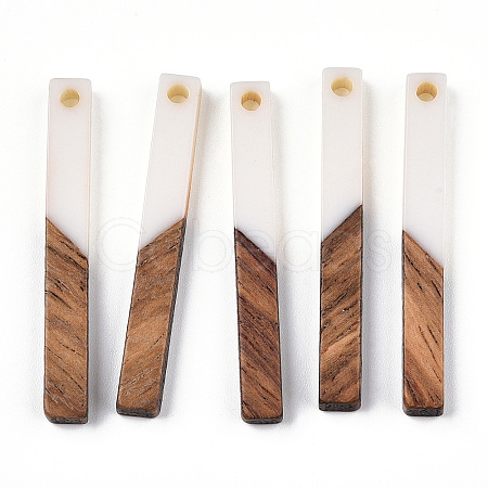 Opaque Resin & Walnut Wood Pendants RESI-TAC0021-43A-1