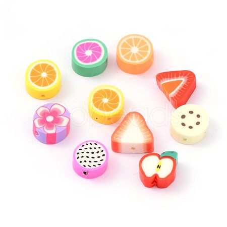 Mixed Fruit Theme Handmade Polymer Clay Beads CLAY-Q170-M-1