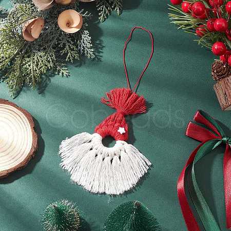 Handmade Cotton Threads Pendant Decoration HJEW-JM04283-1