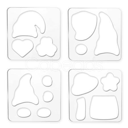 Acrylic Earring Handwork Template TOOL-WH0152-024-1