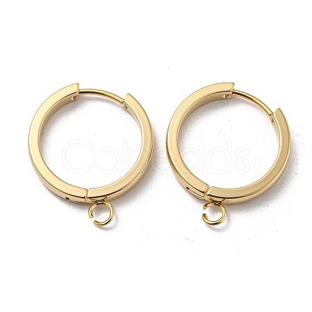 201 Stainless Steel Huggie Hoop Earrings Findings STAS-A167-01P-G-1