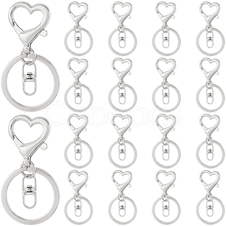 20Pcs Zinc Alloy Keychain Clasps FIND-SP0004-26P-1