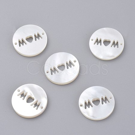 Natural White Shell Links Connectors SSHEL-L018-003-1