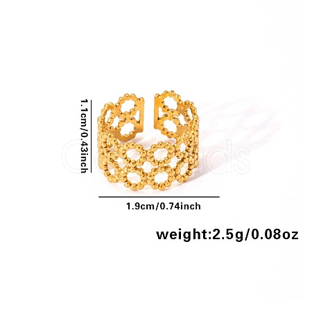 201 Stainless Steel Ring Link Chain Cuff Rings FS-WG16057-31-1