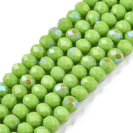 Electroplate Opaque Solid Color Glass Beads Strands LS-EGLA-A044-P3mm-L30-1