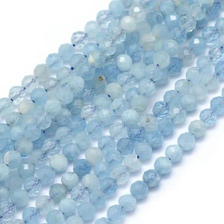 Natural Aquamarine Beads Strands G-E411-19B-4mm-1