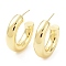 Rack Plating Brass Arch Stud Earrings, Cadmium Free & Lead Free, Real 18K Gold Plated, 30x8.5mm