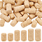 BENECREAT 42Pcs 3 Styles Cork Stopper, Wine Bottle Tampions, Column, BurlyWood, 28~44x20.5~22mm