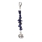 Halloween Pumpkin Alloy Pendant Decorations, Natural Lapis Lazuli Chip & Lobster Claw Clasps Charm for Bag Ornaments, 92mm