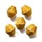 Handmade Porcelain Beads, Rhombus, Goldenrod, 11.5x10mm, Hole: 2mm