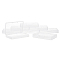 Polypropylene(PP) Storage Containers Box Case, with Lids, Rectangle, Clear, 11.8x7.1x1.8cm