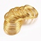 Steel Memory Wire, Bracelets Making, Nickel Free, Golden, 18 Gauge, 1mm, 60mm inner diameter, 750 circles/1000g