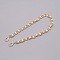 Zinc Alloy Bag Straps, with Resin Pearl Beads & Lobster Claw Clasps, Bag Repalcement Accessories, Light Gold, 46.2cm